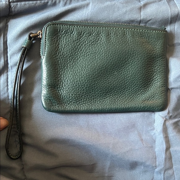 Coach Forest Green Leather Pouch - Picture 4 of 4
